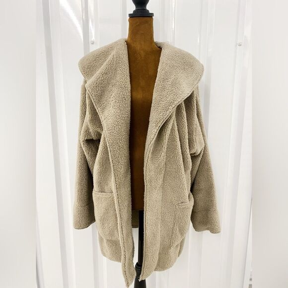 Koolaburra UGG Beige Soft Teddy Open Cardigan Sweater Robe:Casual Loungewear - Picture 1 of 8